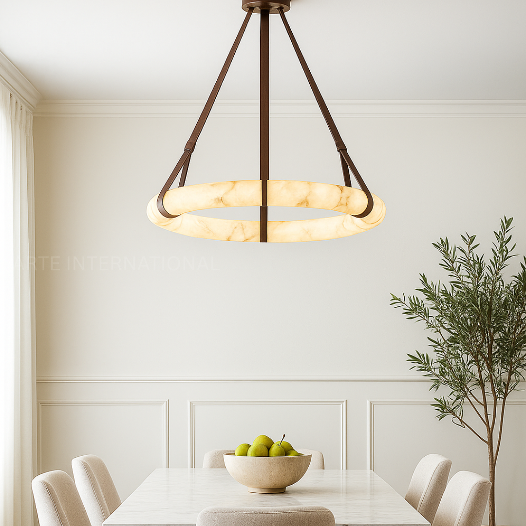 Halo – Sculptural Marble Pendant Chandelier