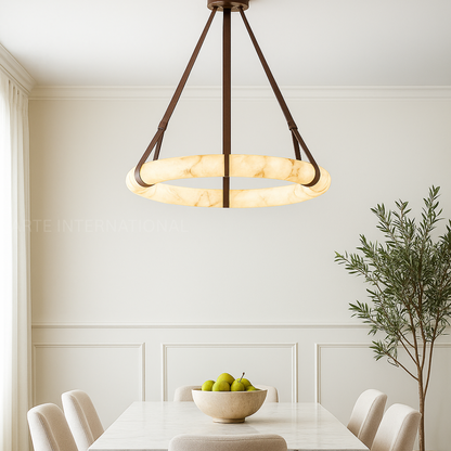 Halo – Sculptural Marble Pendant Chandelier