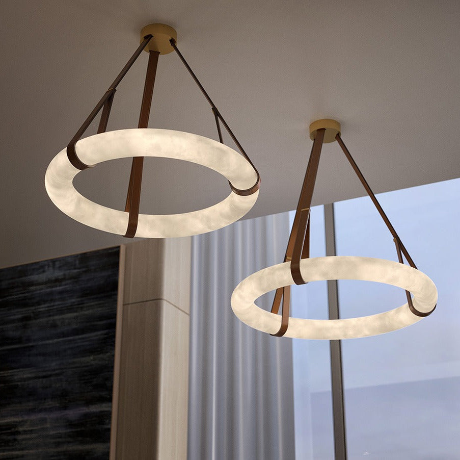 Halo – Sculptural Marble Pendant Chandelier