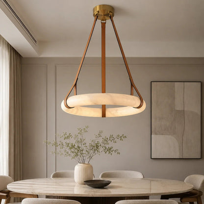 Halo – Sculptural Marble Pendant Chandelier