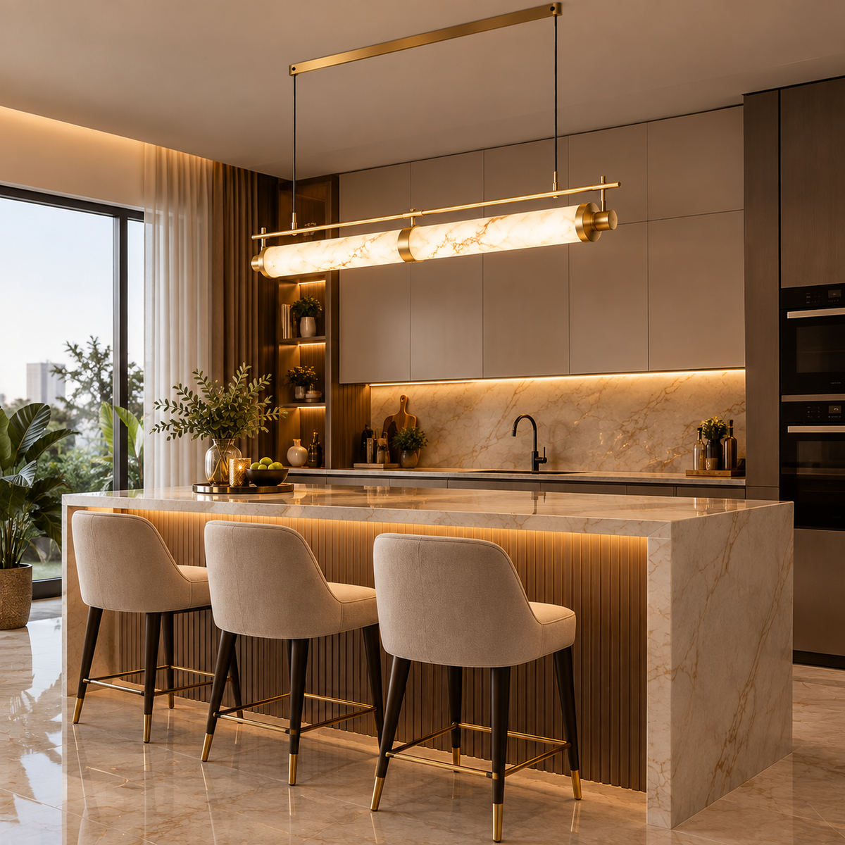 Linear Marbelle Aura Dining Chandelier