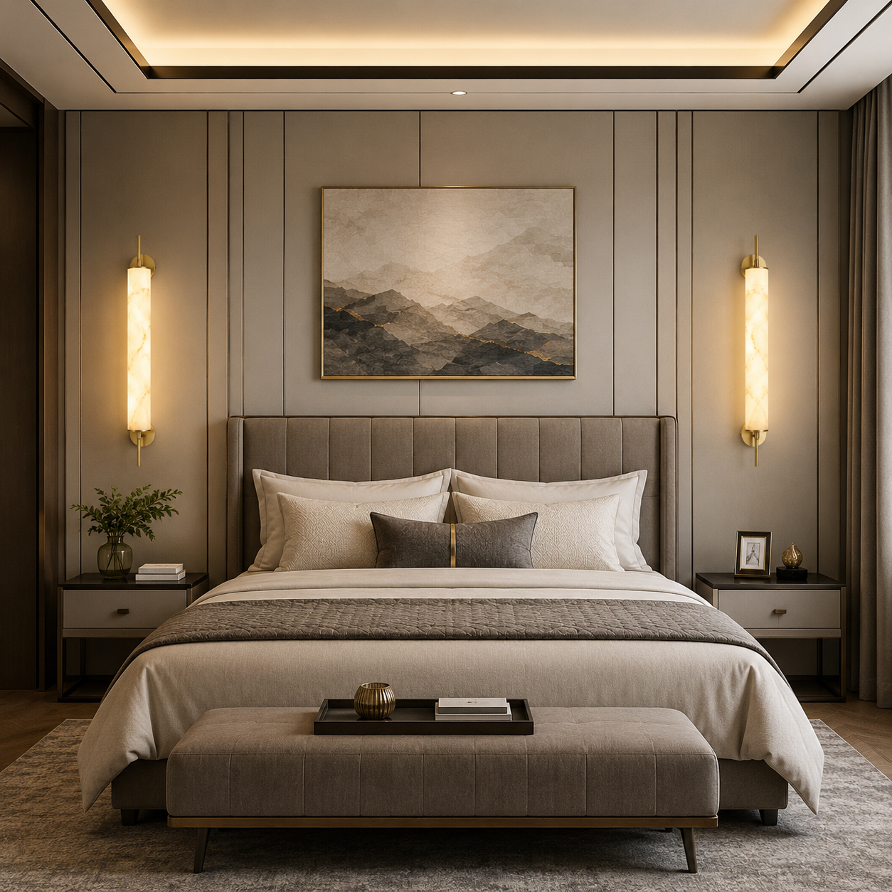 Linear Marble  Wall Light