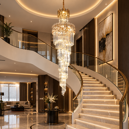 Luminous Creations Long Crystal Chandelier