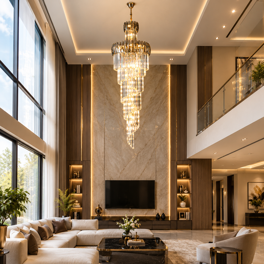 Luminous Creations Long Crystal Chandelier