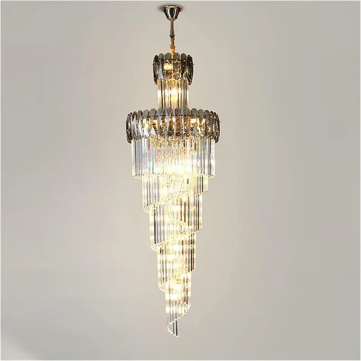 Luminous Creations Long Crystal Chandelier