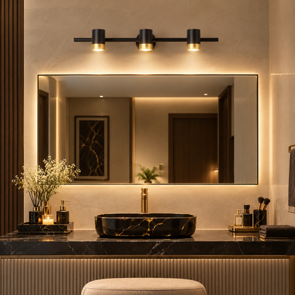 Noir Trio Luxe LED Mirror Light