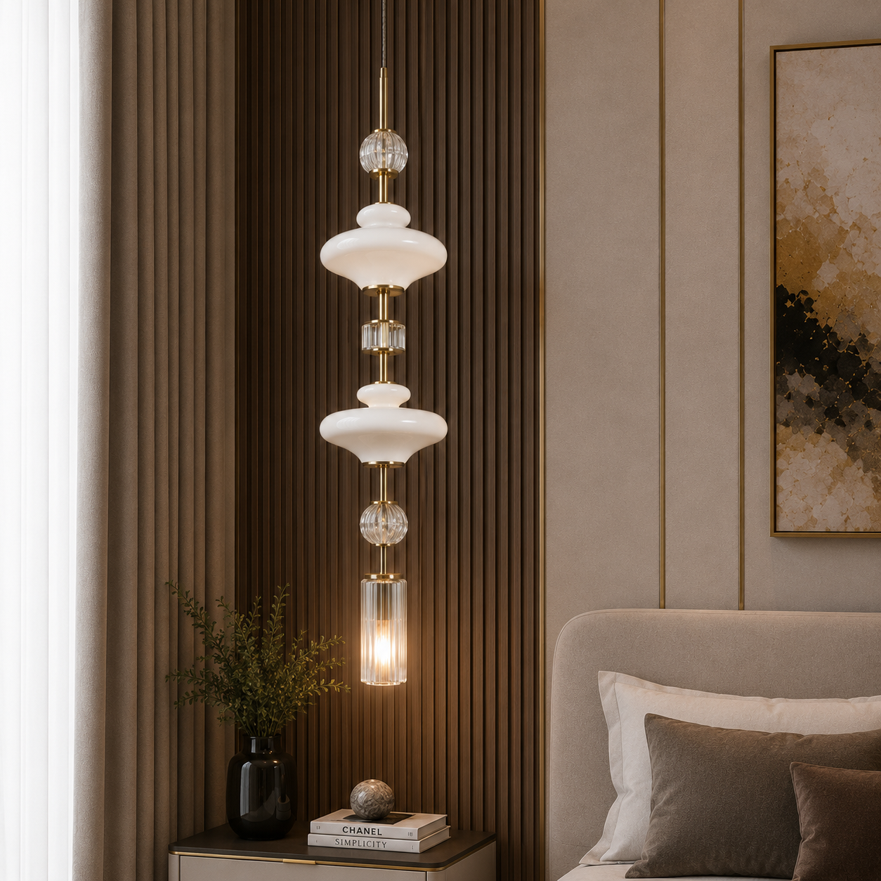 Noura Luxe Ceramic Glow Pendant