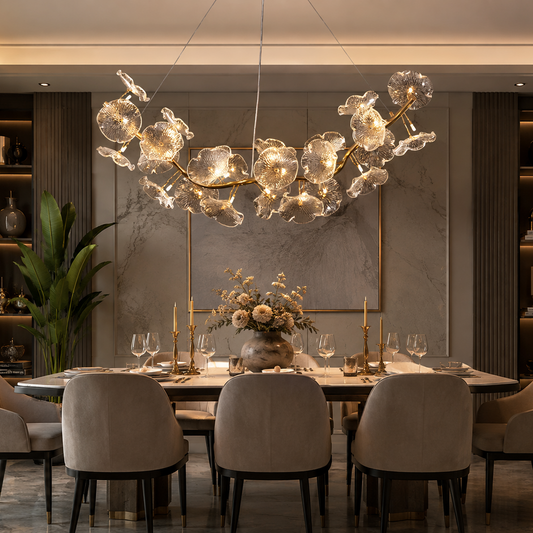 Orchid Ginkgo Bloom Dining Chandelier