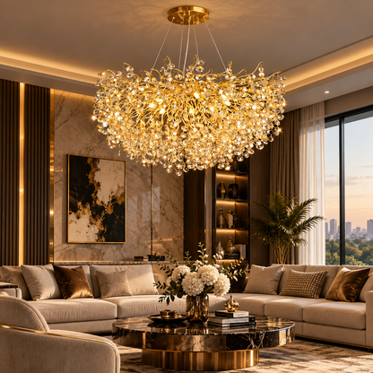 Scarlett Grande Crystal Round Chandelier