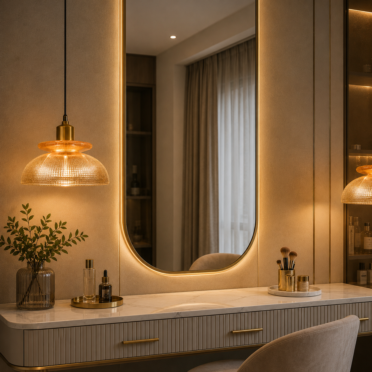 Serena Glow Glass Hanging Light