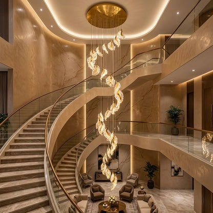 The Gilded Petal Grand Duplex Chandelier