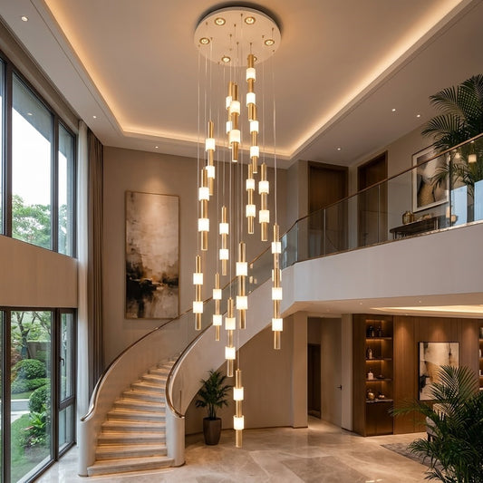 The Lumina Waterfall Duplex Chandelier