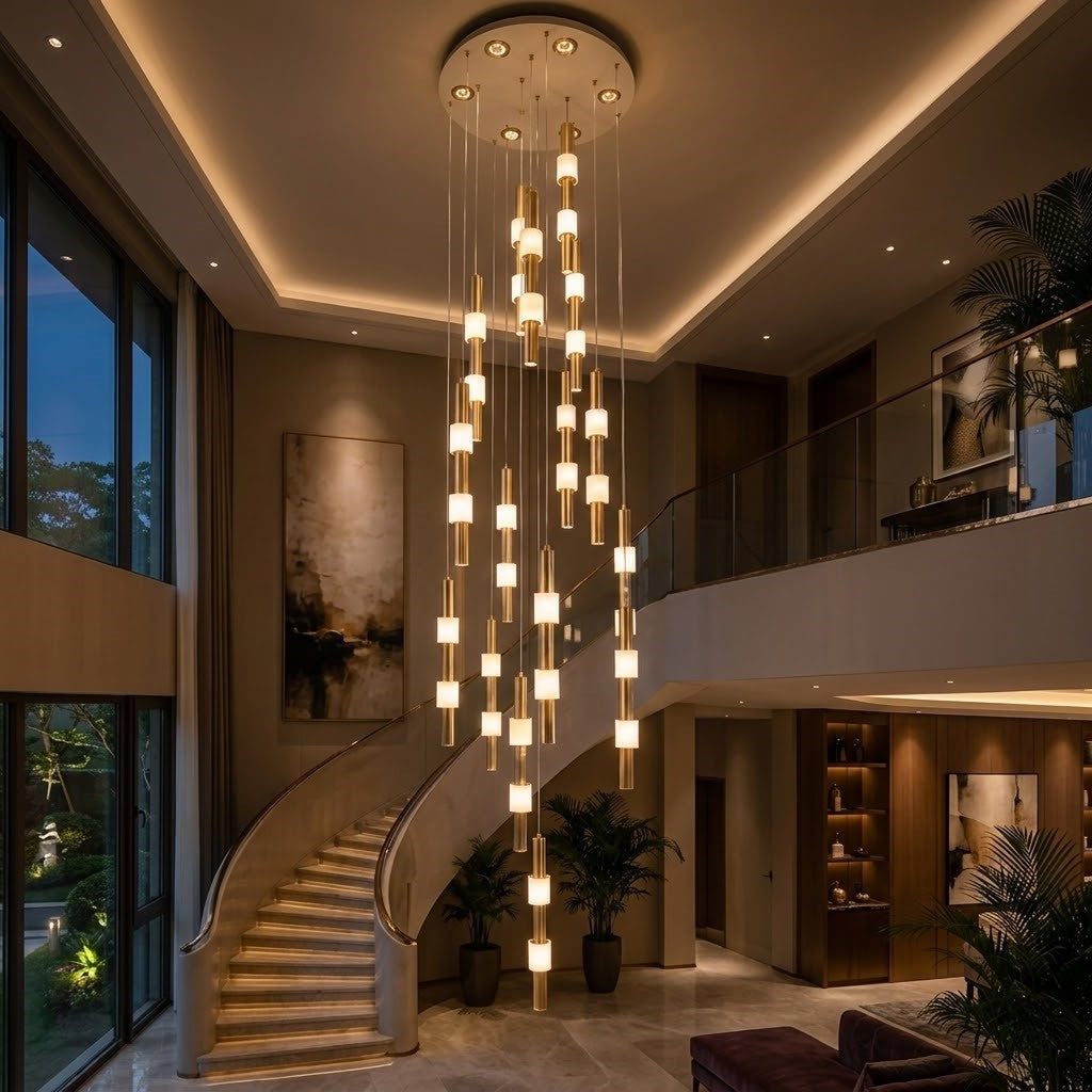 The Lumina Waterfall Duplex Chandelier