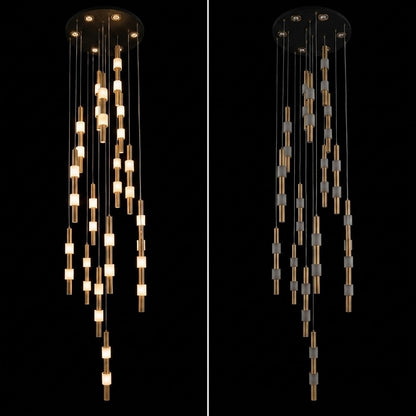 The Lumina Waterfall Duplex Chandelier
