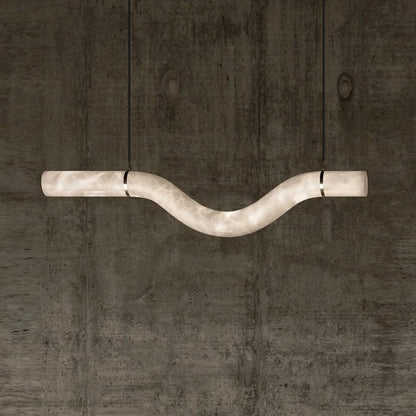 The Ondula Alabaster Wave Chandelier