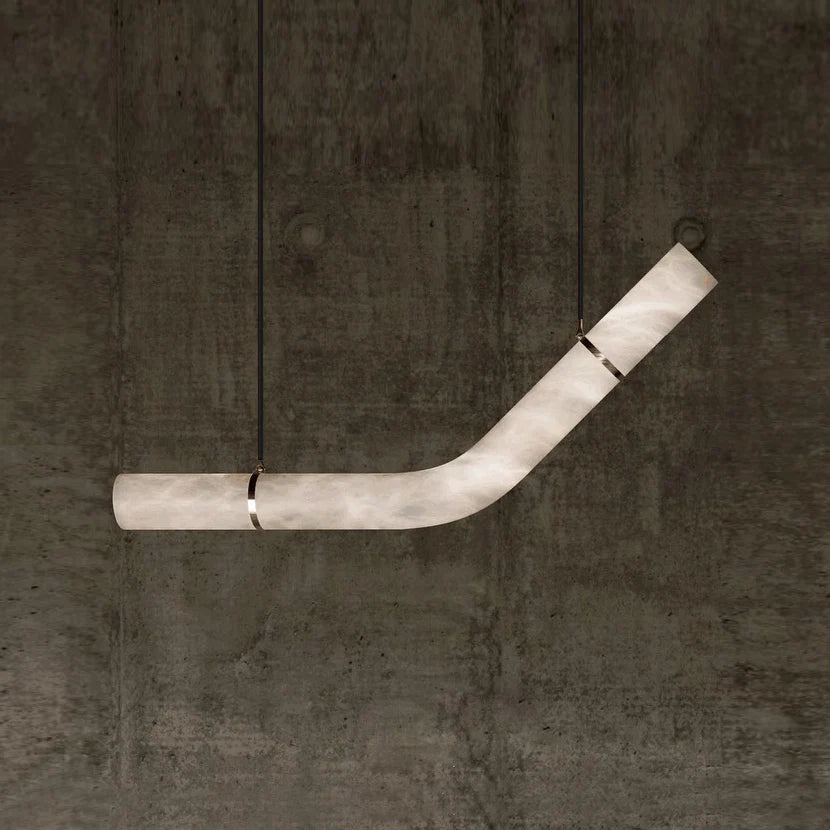 The Ondula Alabaster Wave Chandelier