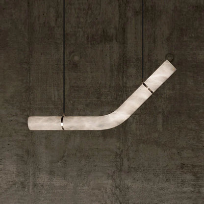The Ondula Alabaster Wave Chandelier