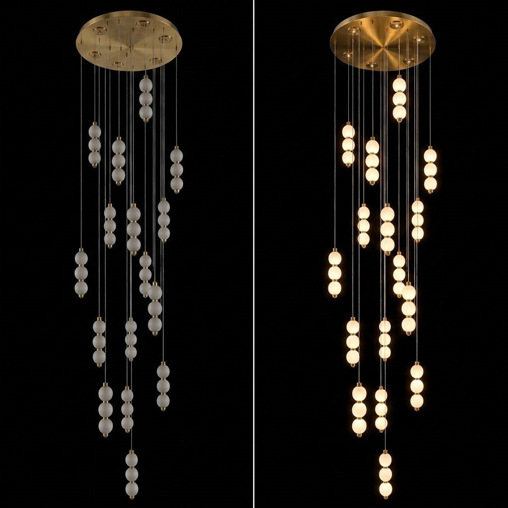 The Seraphina Vertical Duplex Chandelier