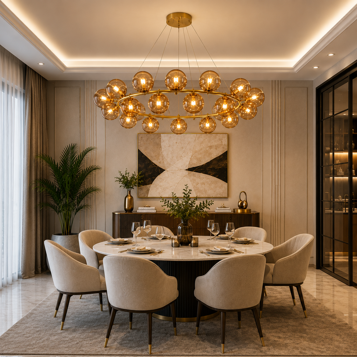 The Elysian Round Globe Chandelier