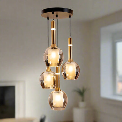 Candle Glow Glass Pendant Light