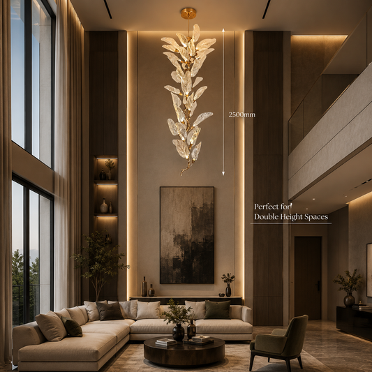 The Golden Willow Double Height Chandelier Premium Lighting Design