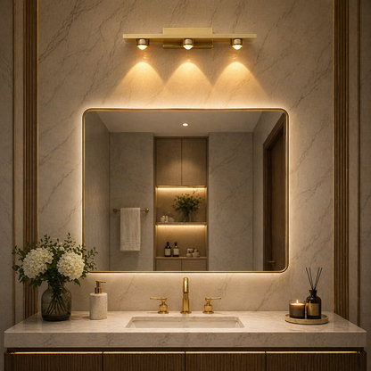 Aurora Linear Gold LED Wall Light