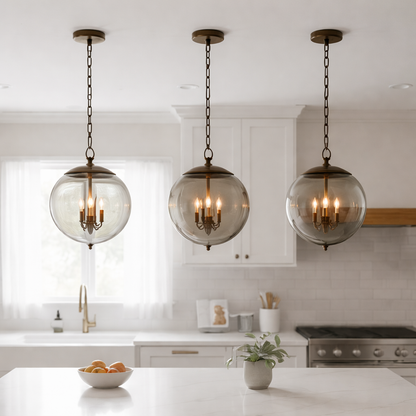 Glass Dome Hanging Light