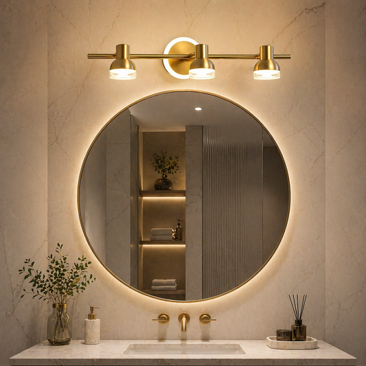 Solara 3-Light Gold LED Wall Light