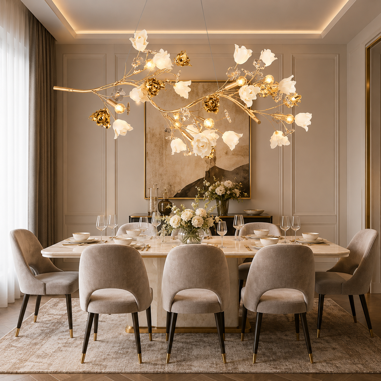 Rose Opulence Dining Chandelier