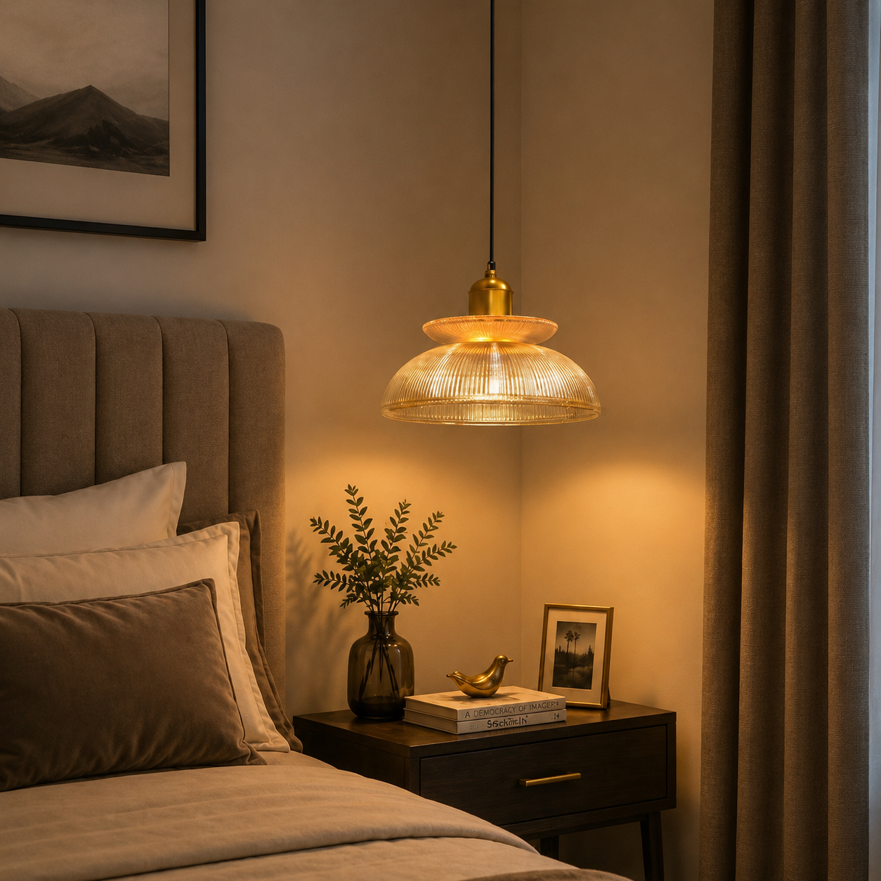 Serena Glow Glass Hanging Light