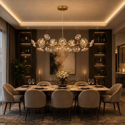 Orchid Ginkgo Bloom Dining Chandelier