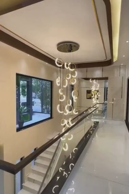 Moon Ring Pendant Duplex Chandelier
