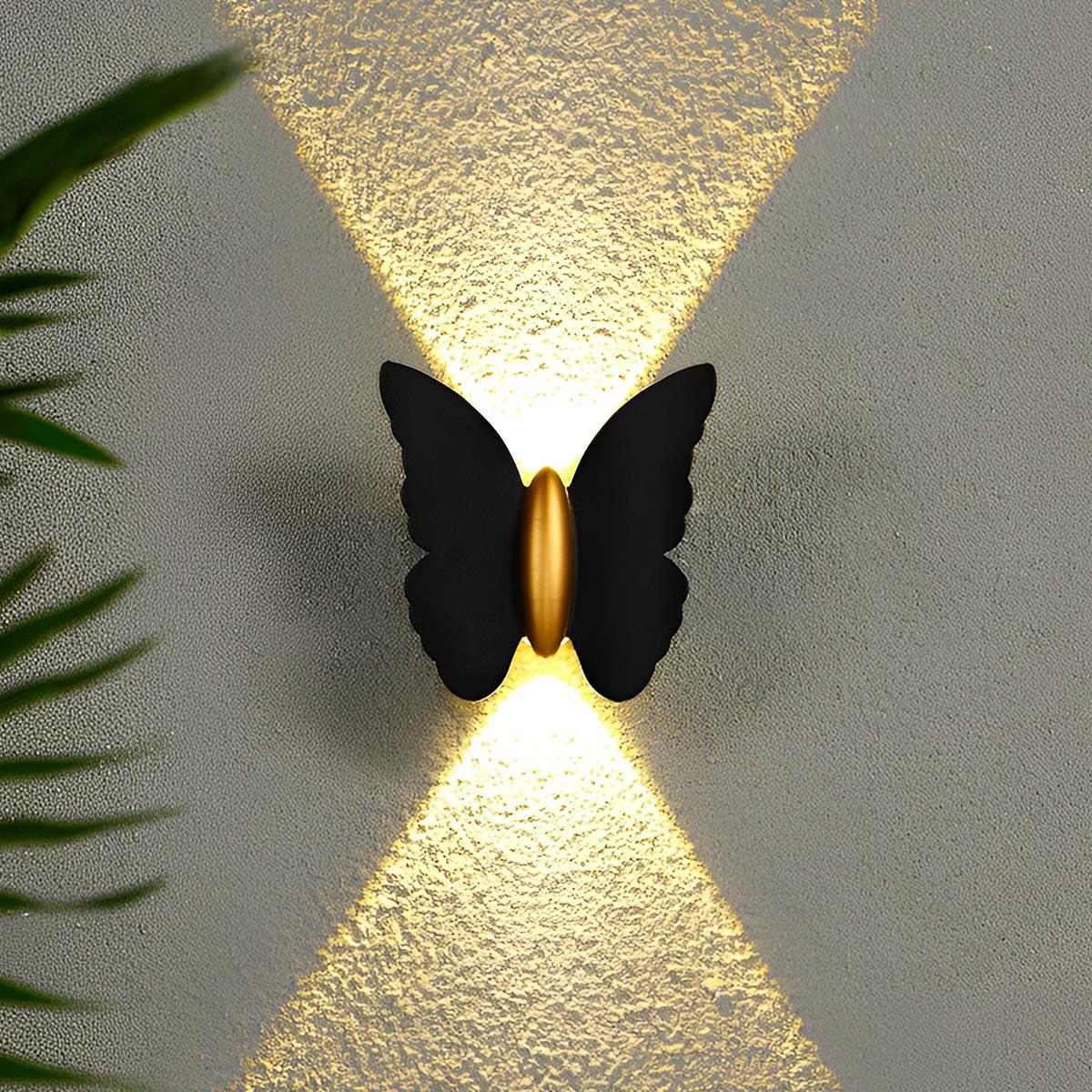 Modern Butterfly Dual-Emission LED Wall Light