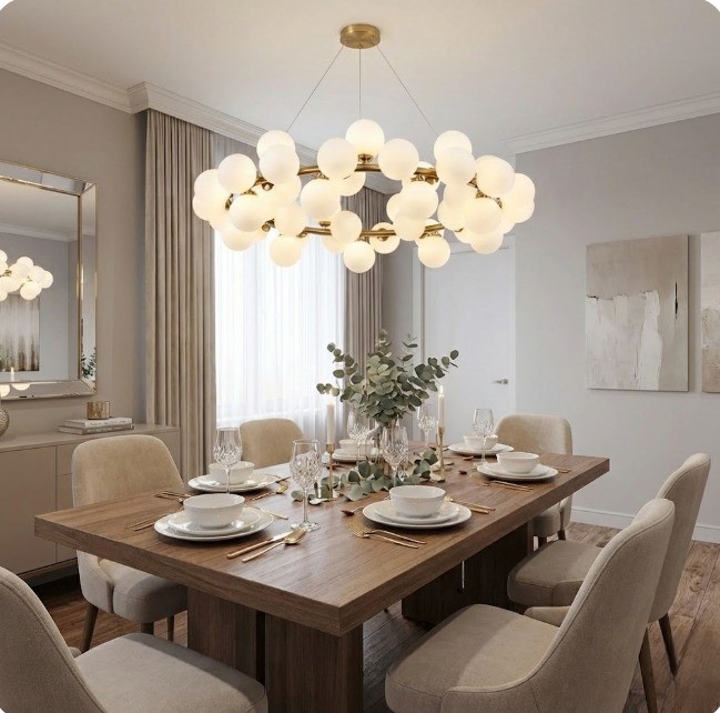 Milky Moon Chandelier