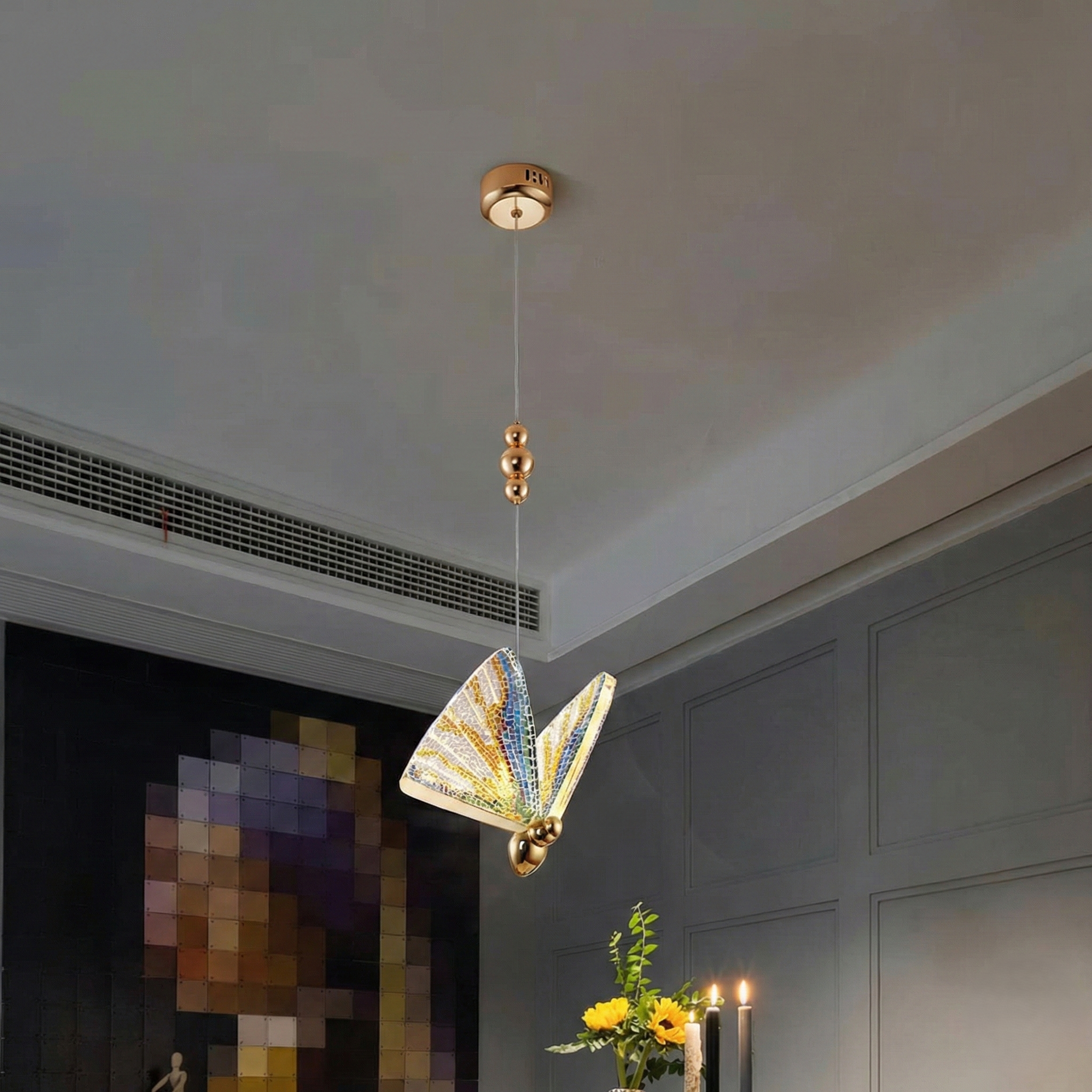 Butterfly colorful pendant