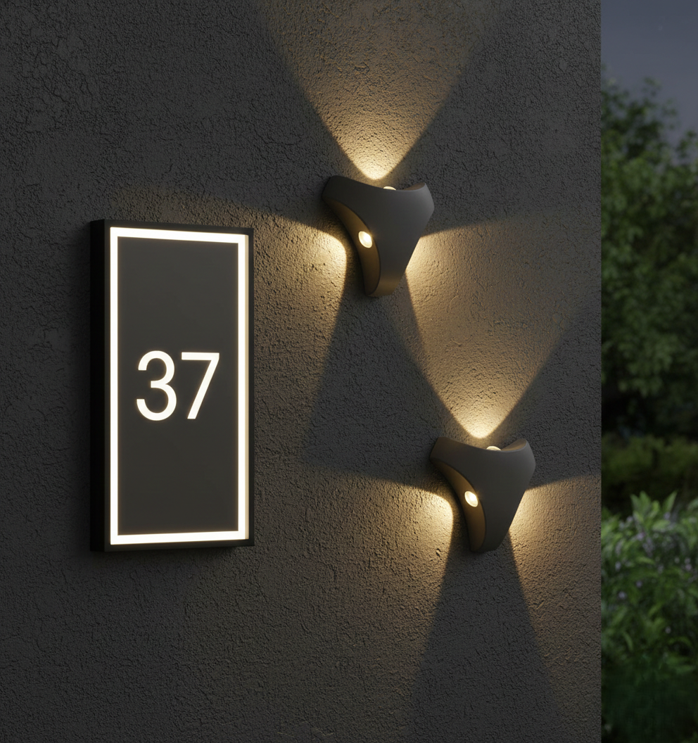 3 Beam Triangle Outdoor Wall Facade Light