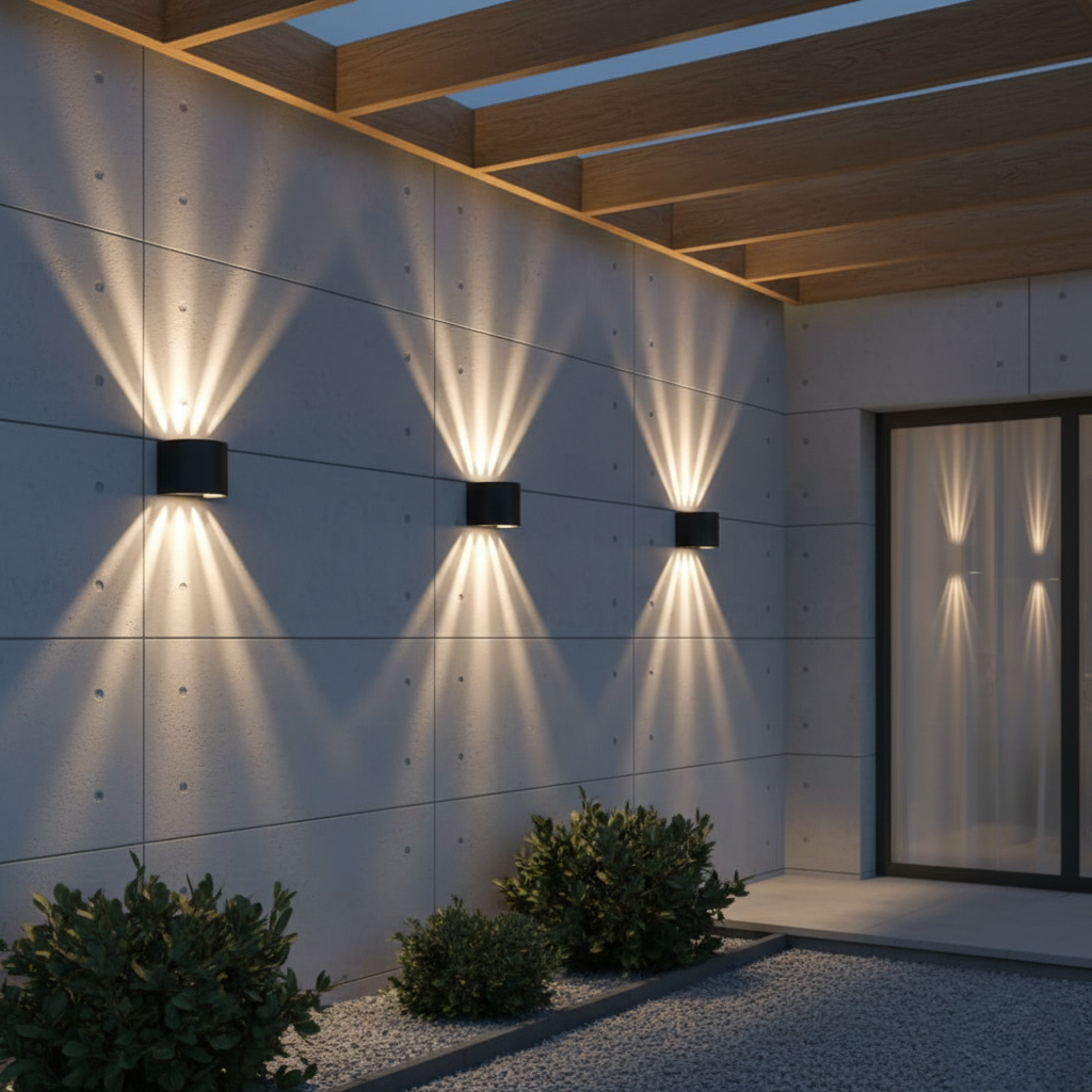 4 Beam Up-Down Outdoor Facade Wall Light