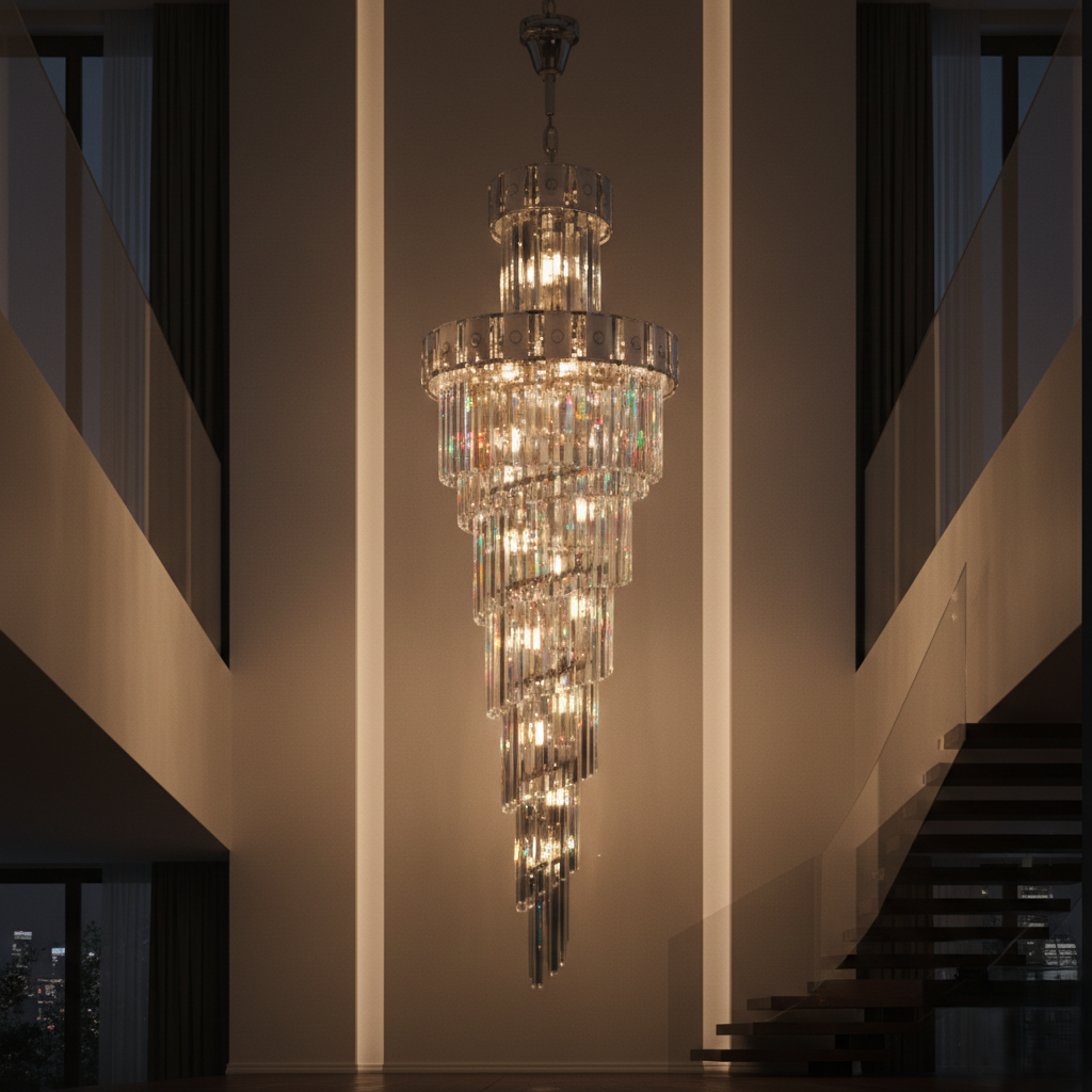 Glistening Light Artistry Duplex Chandelier