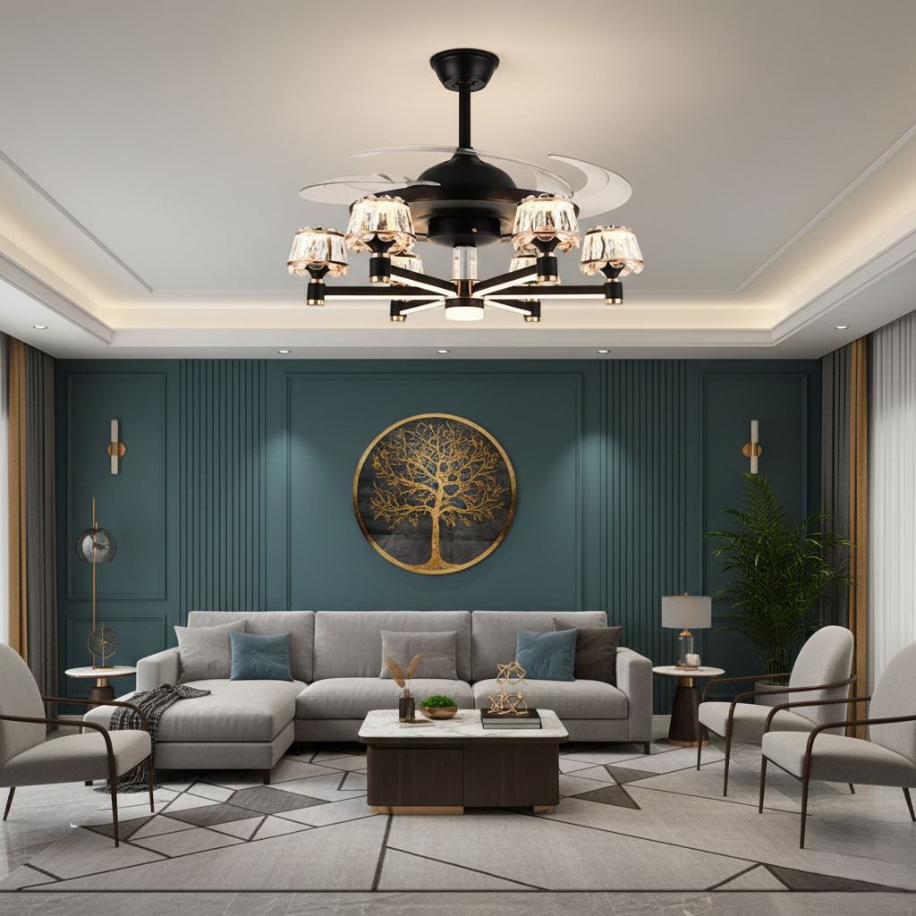 Meteor shower Chandelier Fan