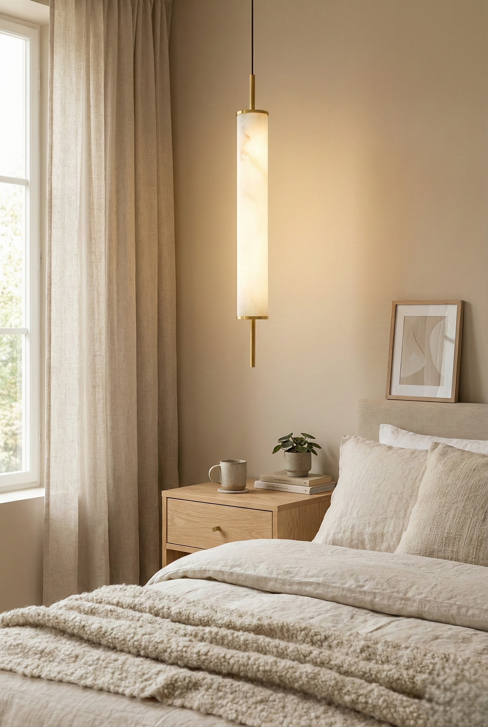 Linear Marble Glow Pendant