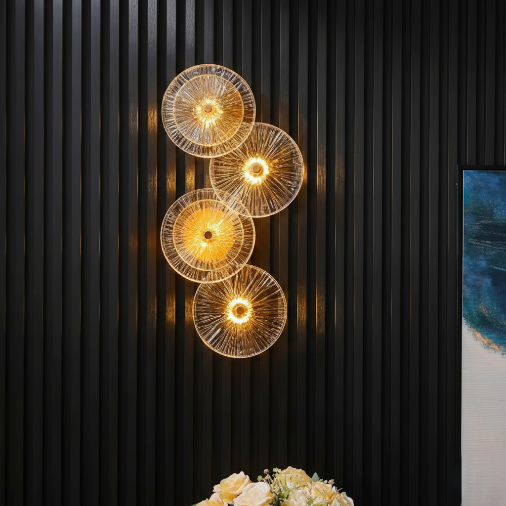 4-Sunburst Wall Scones