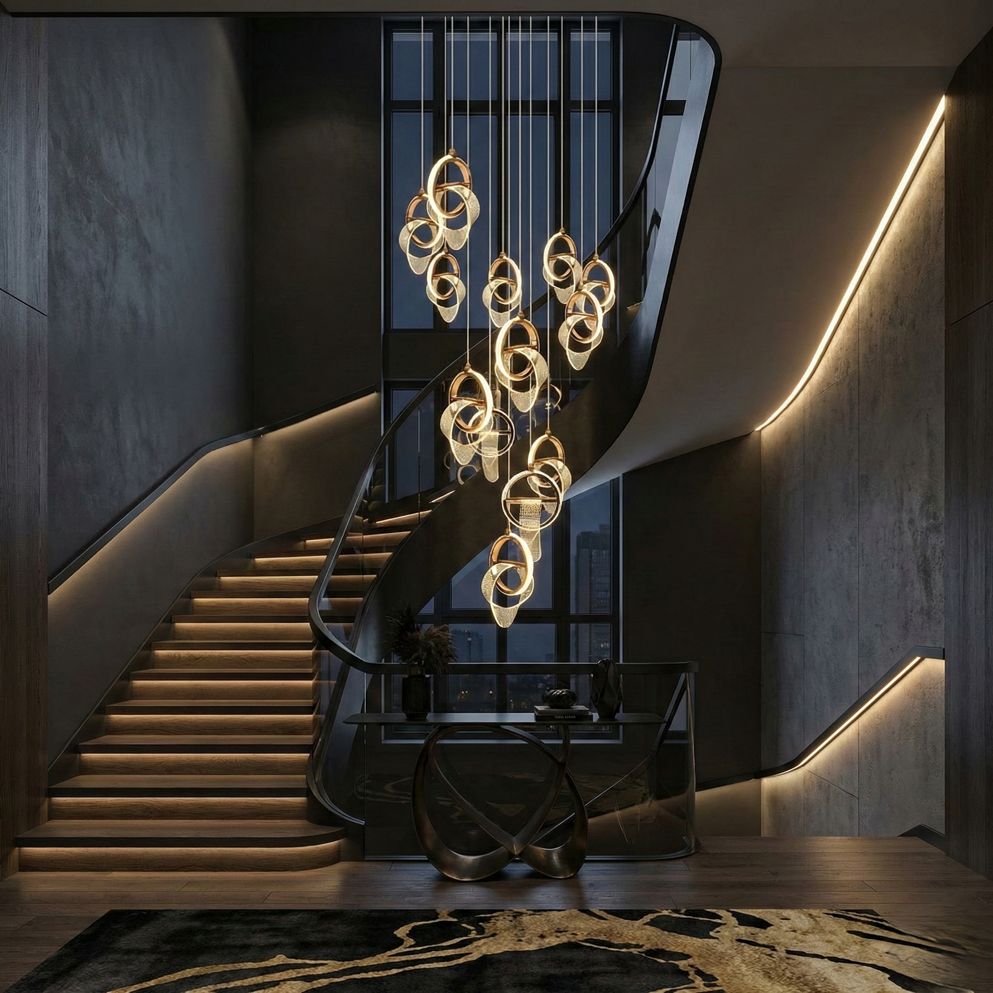 Aurelia Drop Duplex Chandelier