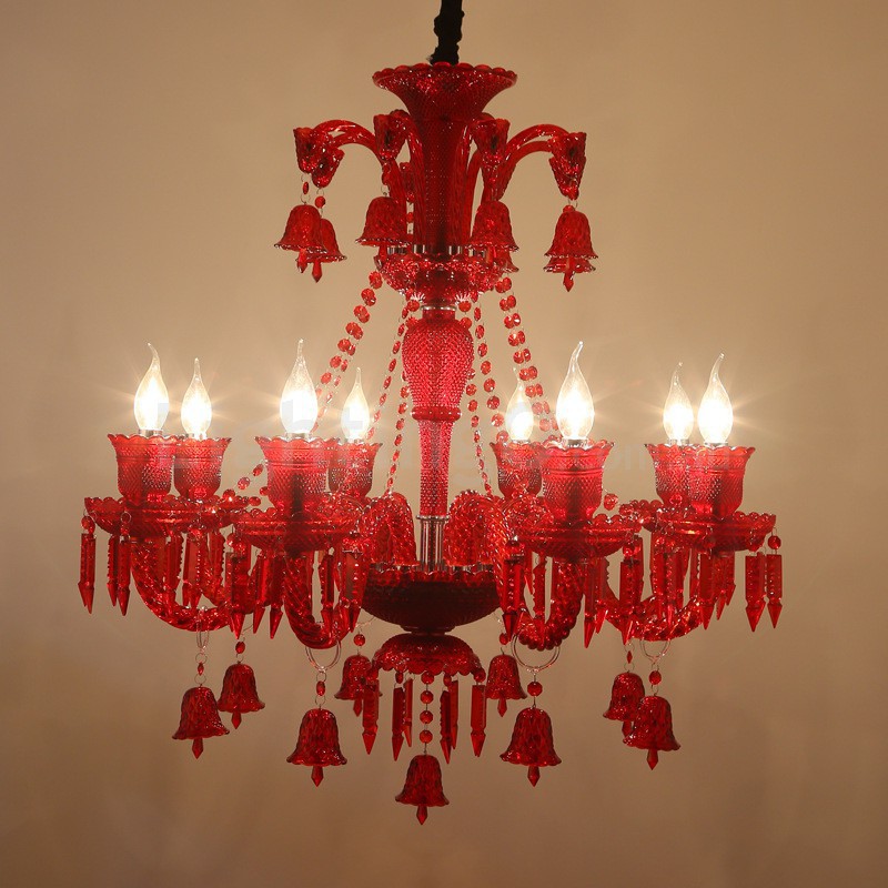 Red Luxe Italian Chandelier