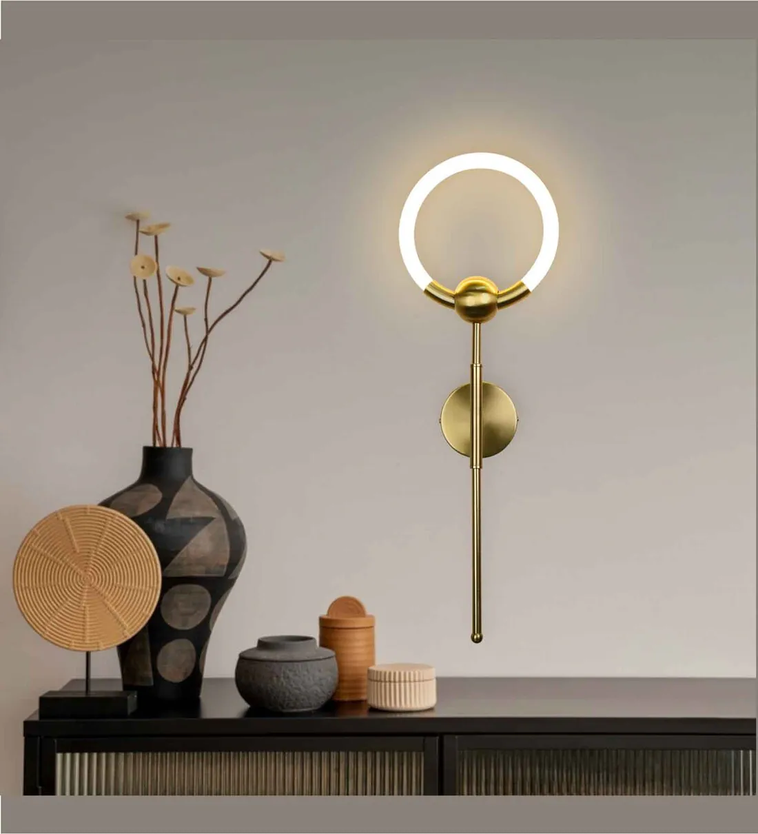 Half Moon Ring Wall Light