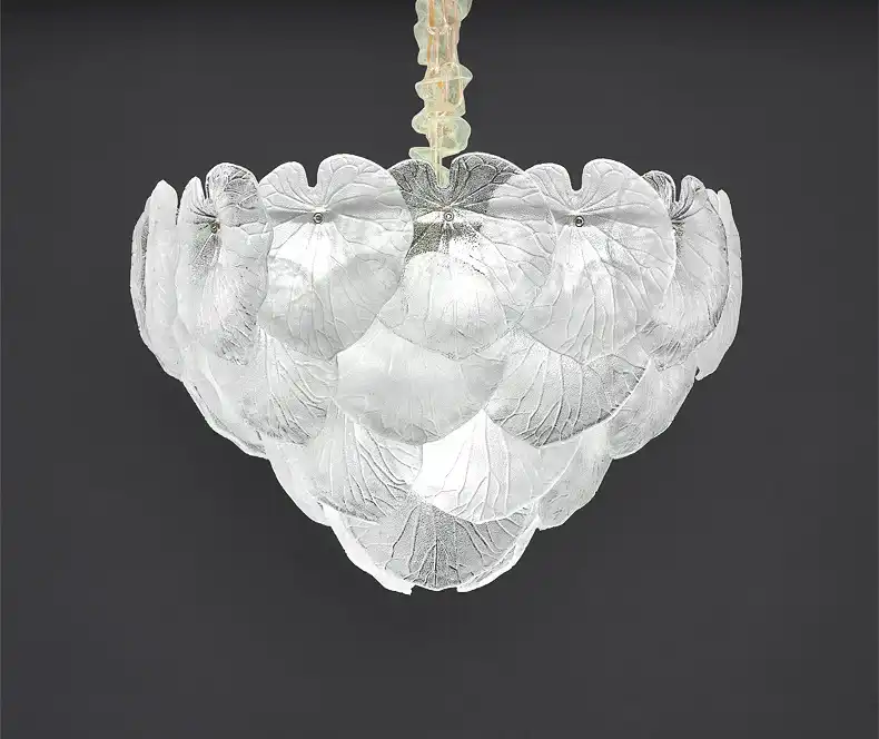Frosted Elegance Round Chandelier